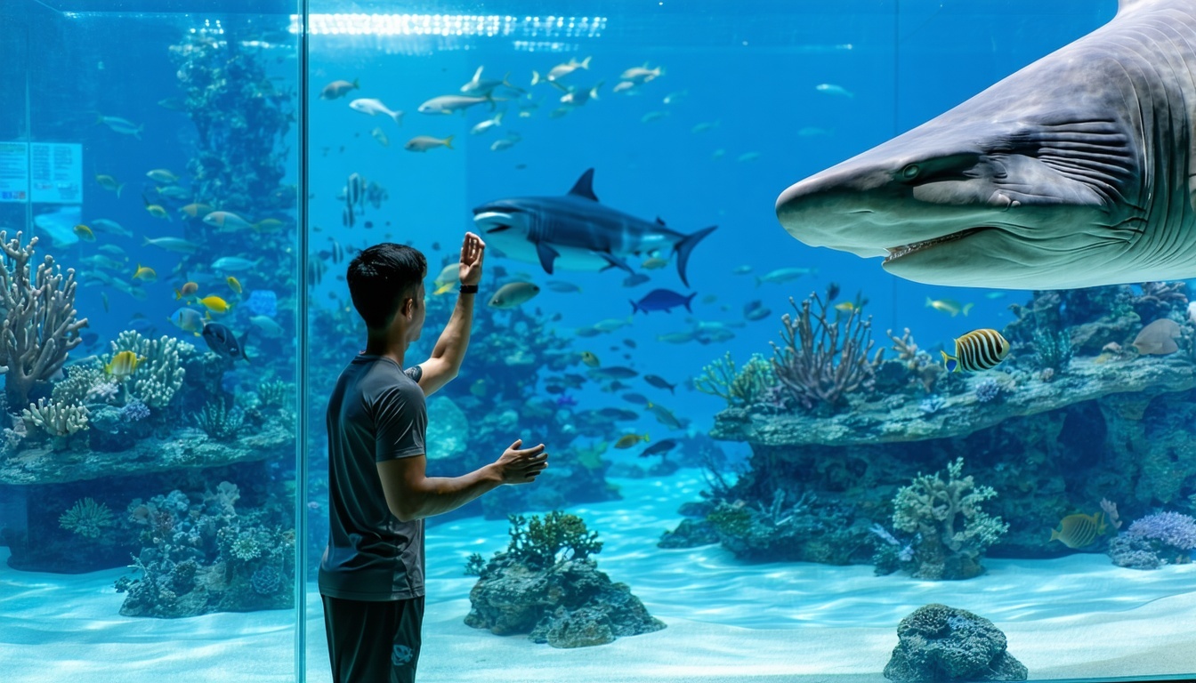 Marine animal encounter at Aquaventure World Dubai